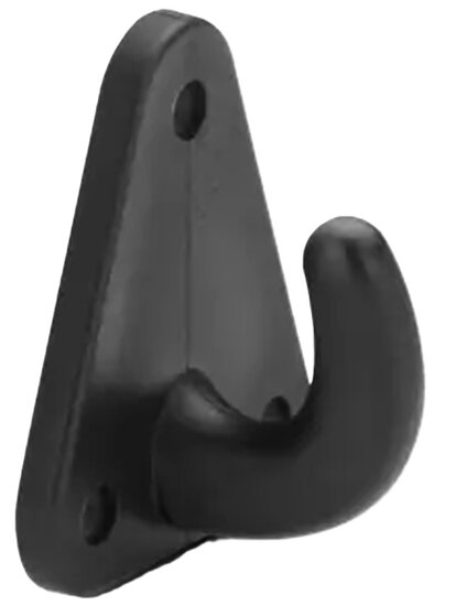 43 x 37 mm zwarte kunstof touwhaak - nylon bindhaak - eleastiekhaak - aanhangernet haak - carrosseriehaak&nbsp;- zeilhaak
