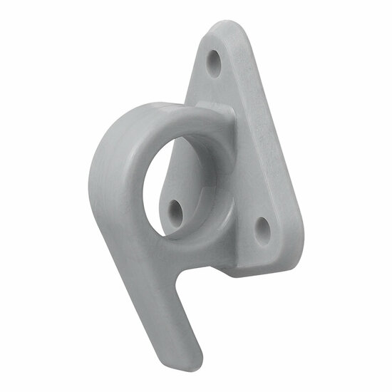 65 x 45 mm nylon - kunstof touwhaak met oog en haak op voetplaat - gaaskleedhaak - bevestigingshaak - montageoog - zeiloog - bi