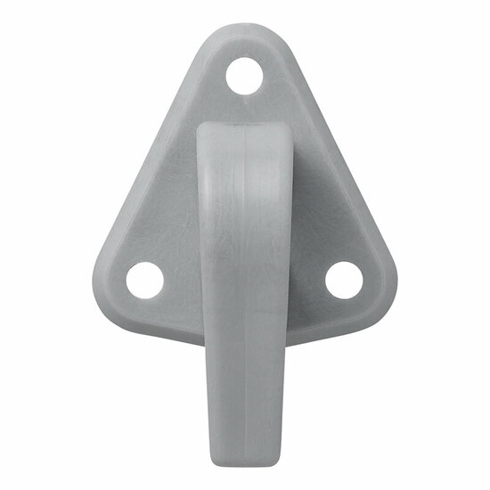 65 x 45 mm nylon - kunstof touwhaak met oog en haak op voetplaat - gaaskleedhaak - bevestigingshaak - montageoog - zeiloog - bi