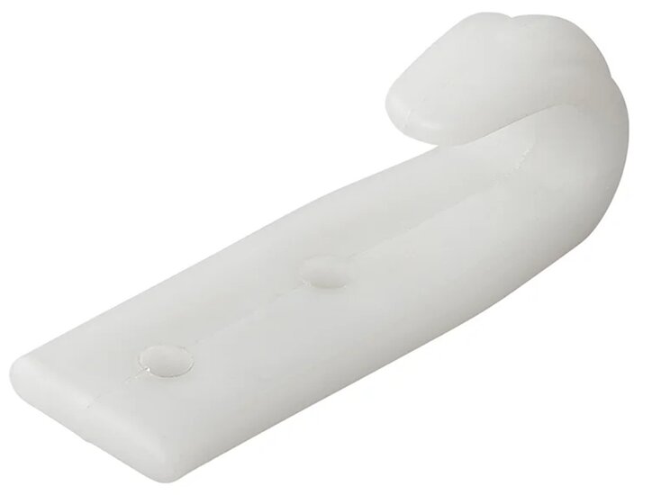 65 x 20 mm wit kunststof nylon&nbsp;touwhaak schroefbevestiging&nbsp;- witte bindhaak voor de aanhanger - sjorhaak - nethaa