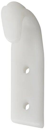 65 x 20 mm wit kunststof nylon&nbsp;touwhaak schroefbevestiging&nbsp;- witte bindhaak voor de aanhanger - sjorhaak - nethaa