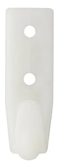 65 x 20 mm wit kunststof nylon&nbsp;touwhaak schroefbevestiging&nbsp;- witte bindhaak voor de aanhanger - sjorhaak - nethaa