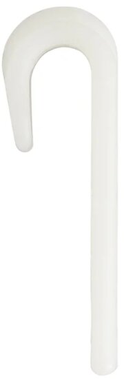 65 x 20 mm wit kunststof nylon&nbsp;touwhaak schroefbevestiging&nbsp;- witte bindhaak voor de aanhanger - sjorhaak - nethaa