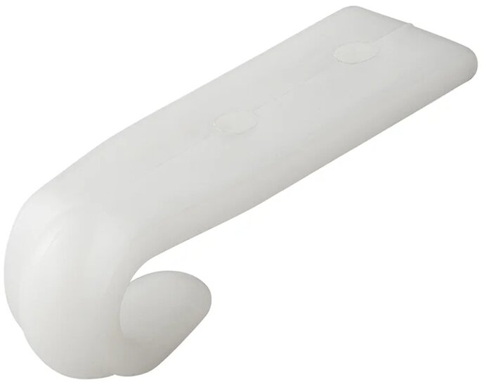 65 x 20 mm wit kunststof nylon&nbsp;touwhaak schroefbevestiging&nbsp;- witte bindhaak voor de aanhanger - sjorhaak - nethaa