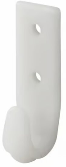 65 x 20 mm wit kunststof nylon&nbsp;touwhaak schroefbevestiging&nbsp;- witte bindhaak voor de aanhanger - sjorhaak - nethaa