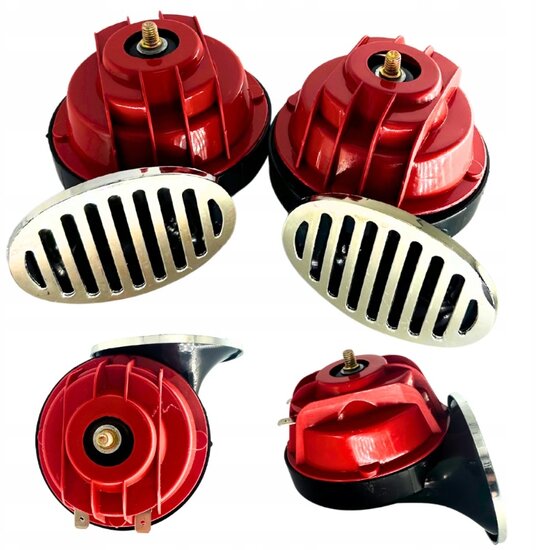 110 db tweetonig claxon - hoorn 12 volt - 500 hz toeter - auto toeter - signaalhoorn - gmp
