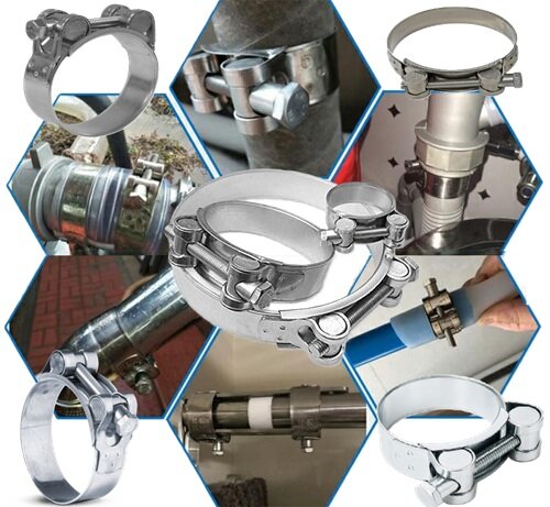 60-63 mm -&nbsp;22 mm breed&nbsp;slangklem - buisklem staal verzinkt - scharnierboutklem - bevestigingsklem - hose clamp - 