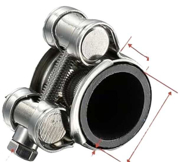74-79 mm -&nbsp;24 mm breed&nbsp;slangklem - buisklem staal verzinkt - scharnierboutklem - bevestigingsklem - hose clamp - bandklem&nbsp;