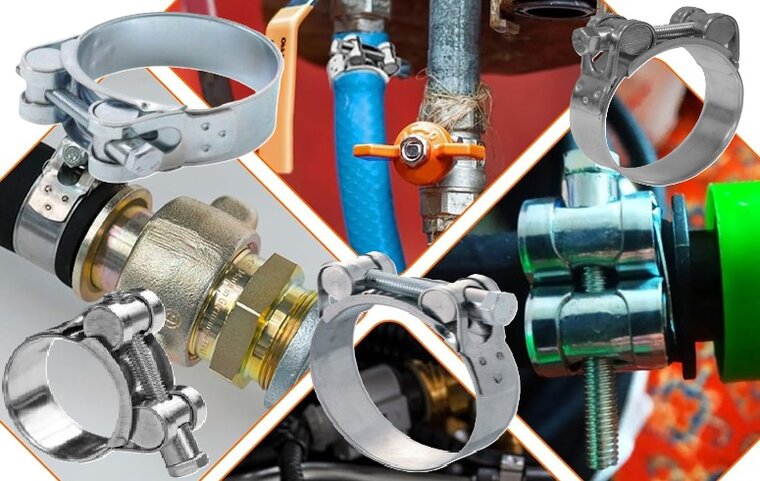 74-79 mm -&nbsp;24 mm breed&nbsp;slangklem - buisklem staal verzinkt - scharnierboutklem - bevestigingsklem - hose clamp - bandklem&nbsp;