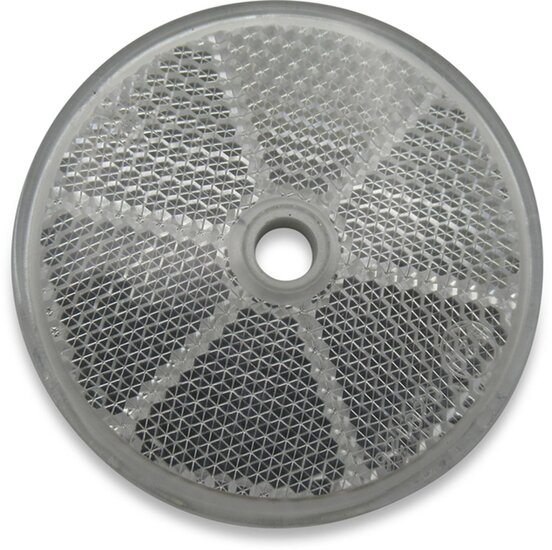reflector wit 85 mm rond met boutgat 