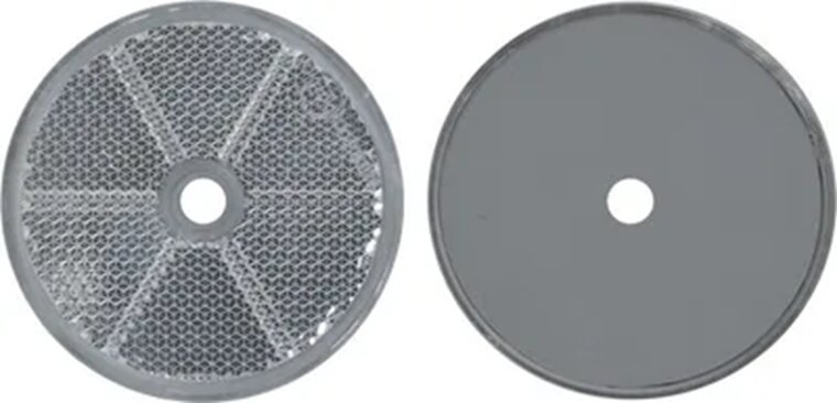 reflector wit 85 mm rond met boutgat 