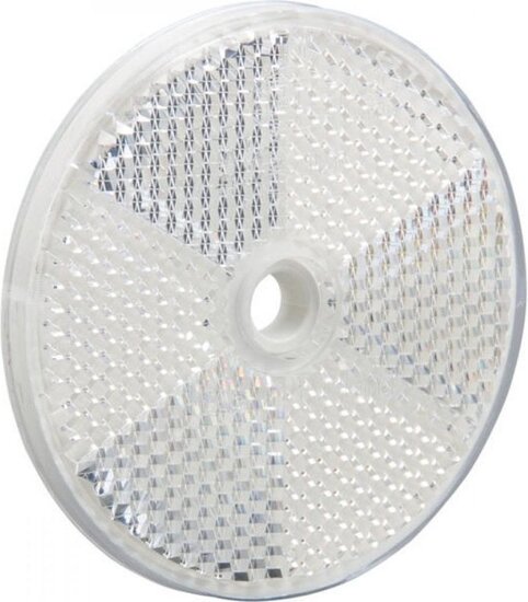 reflector wit 85 mm rond met boutgat 
