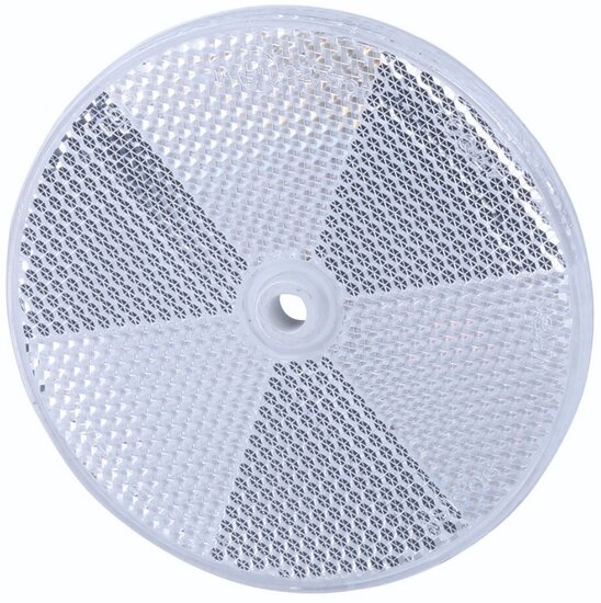 reflector wit 85 mm rond met boutgat 