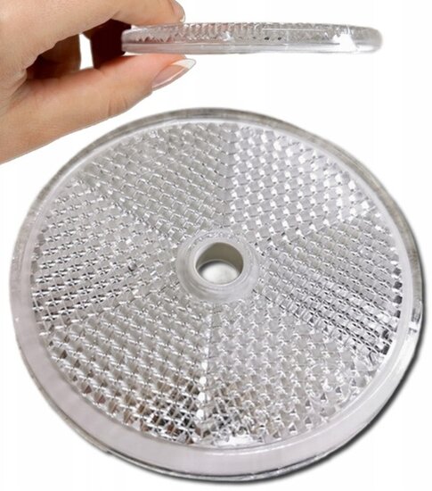 reflector wit 85 mm rond met boutgat 