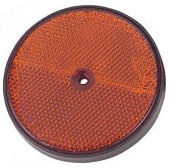 oranje reflector rond 60mm met boutgat 