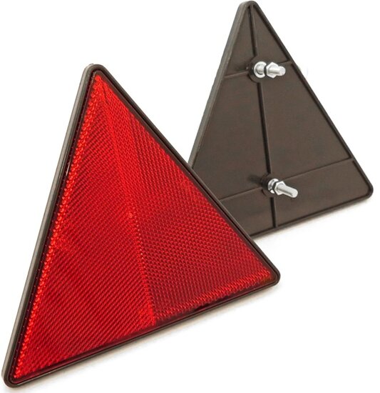 143x162mm reflector driehoek rood - rode aanhanger reflectieplaat - waarschuwing reflector - reflectoren&nbsp;horpol&nbsp;