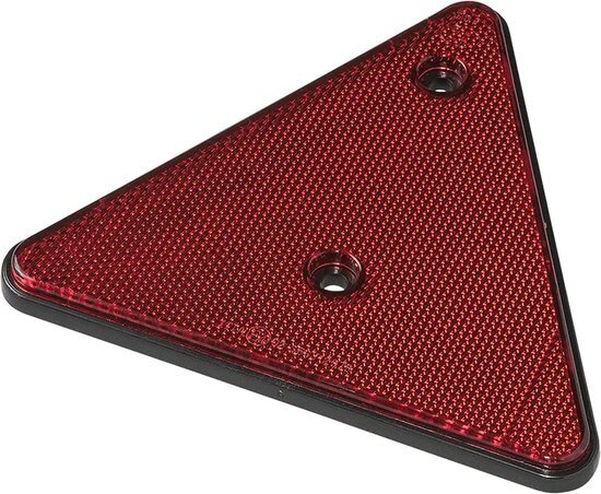 133 x 152 mm driehoek reflector met e11 keurmerk - waarschuwingsdriehoek - reflectordriehoek met boutgaten 