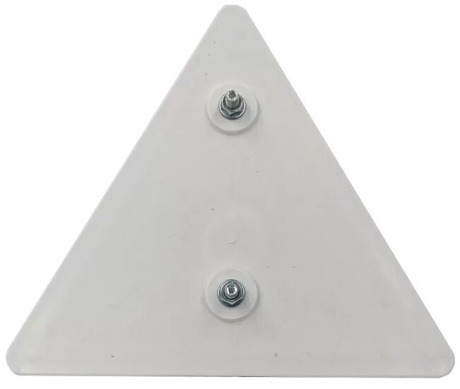 160x140mm reflector driehoek rood - driehoekreflector&nbsp;e9 keurmerk&nbsp;- reflectieplaat - waarschuwing reflector - was