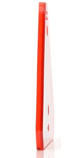 143 x 125 mm driehoek reflector rood -&nbsp;opschroefbare driehoekreflector - aanhangerreflector - reflector met boutverbindi
