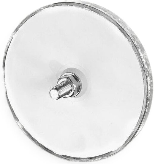 63 mm ronde witte&nbsp;reflector met e20 keur - &nbsp;reflector wit&nbsp;met boutverbinding - aanhangerreflector voor de 