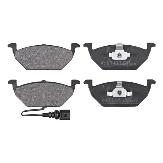 146 x 54,7 x18,3 mm vag remblokken set met sensor - 4 stuks remblok - remvoering - auto remblokset - bremher 