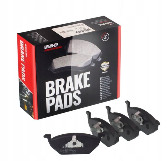 146 x 54,7 x18,3 mm vag remblokken set met sensor - 4 stuks remblok - remvoering - auto remblokset - bremher 