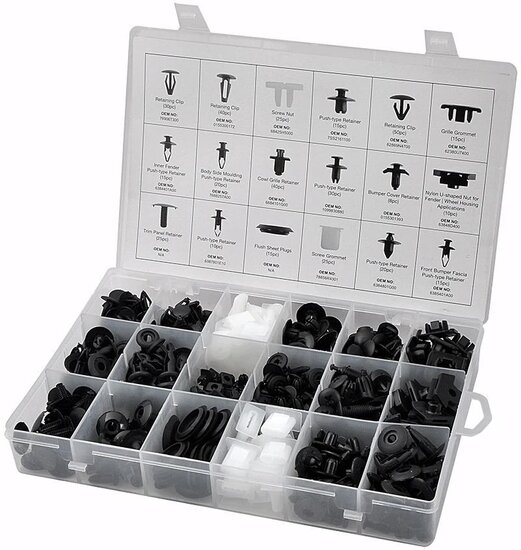 nissan autoclips assortiment 408&nbsp;delig - drukclips&nbsp;- deurpaneel clips - interieurclips - autoclips asta