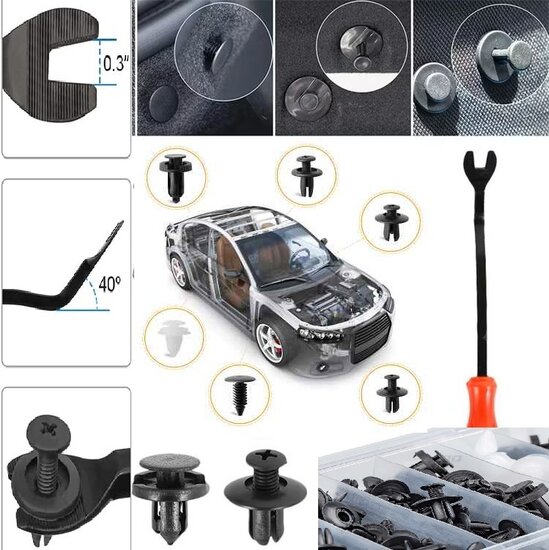 ford interieur 415 delige clip set - autoclips&nbsp;- interieurclips - autoklemmen - bekledingclips asta