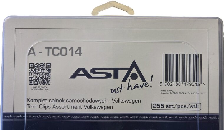vokswagen interieur 255 delige clip set - autoclips&nbsp;- interieurclips - autoklemmen - bekledingclips asta&nbsp;