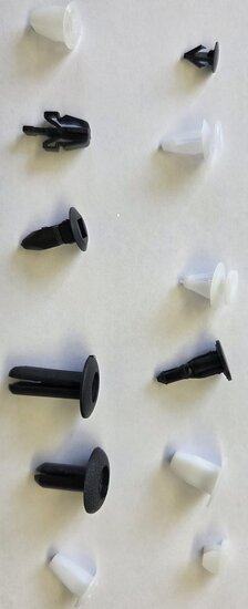 mitsubishi autoclips assortiment 370 delig - deurpaneel clips - interieurclips - bekledingclips&nbsp;- dashbordklemmen
