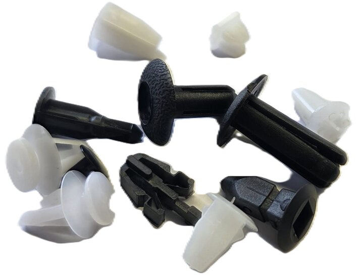 mitsubishi autoclips assortiment 370 delig - deurpaneel clips - interieurclips - bekledingclips&nbsp;- dashbordklemmen