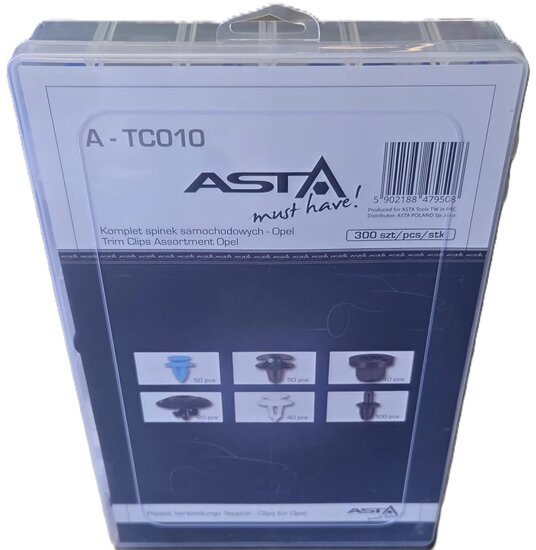 opel interieur clip set 300 delig - autoclips 300 dlg - interieurclips - kunstof bekledingclips - bevestigingsklemmen