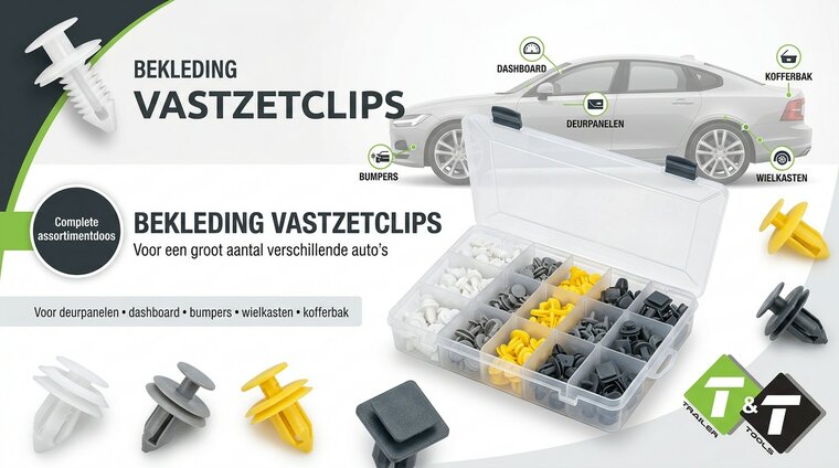 audi Interieurclip set 160 delig - autobekledingclisp&nbsp;- kunststofklemmen - trimclips - autoclips&nbsp;- drukclips
