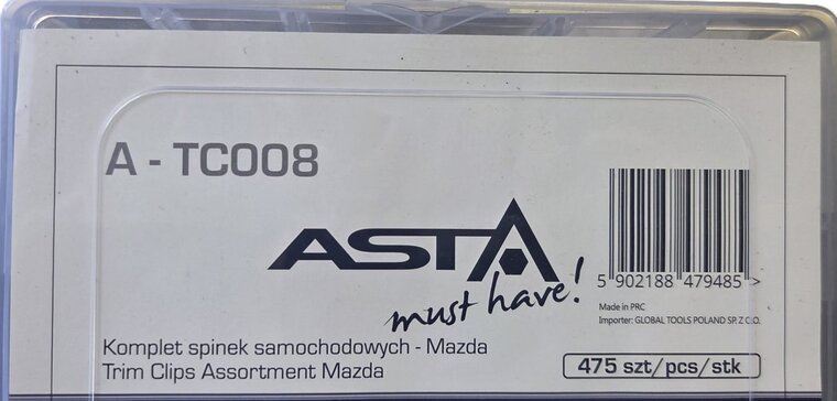 mazda autoclips assortiment 475&nbsp;delig - klemmen - deurpaneel clips - kunststof interieurclips - trim drukkers