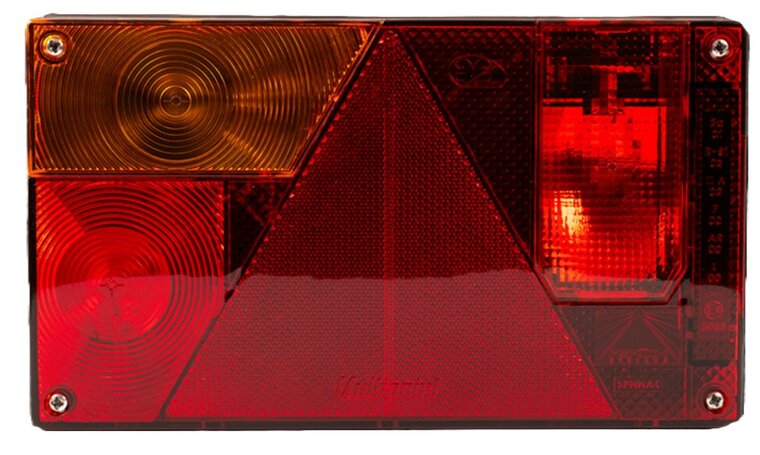 multipoint 1 achterlicht links 12 volt - achterlicht&nbsp;135x240mm met bajonet aansluiting&nbsp;-&nbsp; asp&ouml;ck aanhangerverlichting