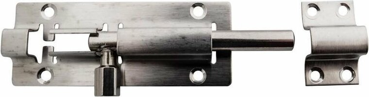 deurschuif rvs&nbsp;15 cm lang - schuif grendel 6'' - poortslot - deurslot - loopdeur slot - deursluiting&amp;#x00a