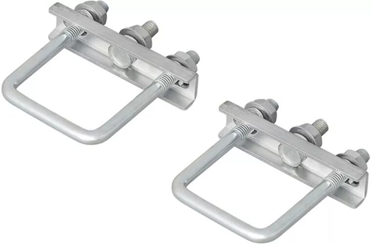 2 delige montageklem koker voor&nbsp;neuswielklem&nbsp;-&nbsp;klemmen voor kokerprofiel - u beugel voor een neuswiel klem