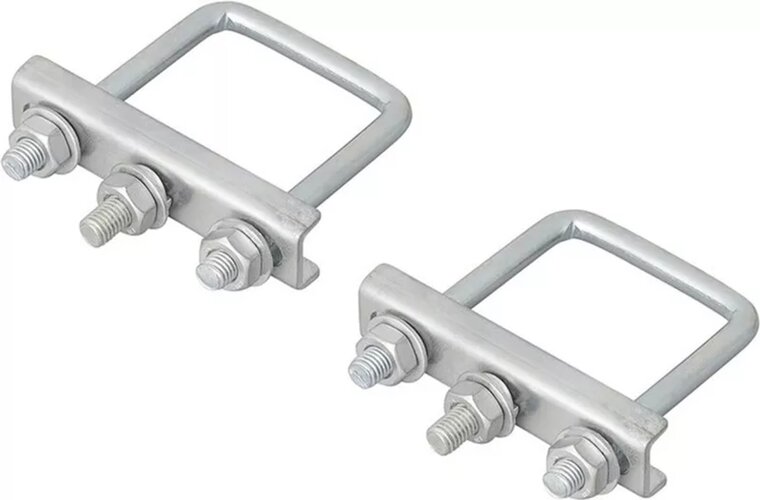 2 delige montageklem koker voor&nbsp;neuswielklem&nbsp;-&nbsp;klemmen voor kokerprofiel - u beugel voor een neuswiel klem