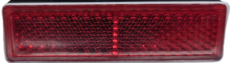68X19 mm rode rechthoek reflector - plakreflector rood - zelfklevende reflector voor achterkant voertuig