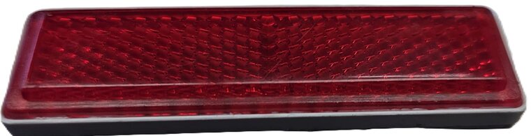 68X19 mm rode rechthoek reflector - plakreflector rood - zelfklevende reflector voor achterkant voertuig