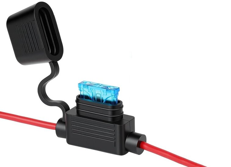 32v dc 30 ampere waterdichte zekeringhouder - zweefzekering houder inline - steekzekeringhouder - vlaksteekzeringhouder