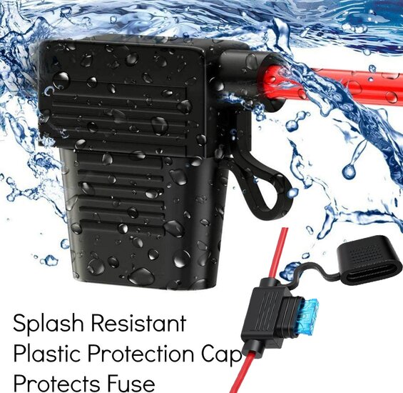 32v dc 30 ampere waterdichte zekeringhouder - zweefzekering houder inline - steekzekeringhouder - vlaksteekzeringhouder