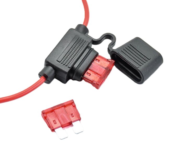32v dc 30 ampere waterdichte zekeringhouder - zweefzekering houder inline - steekzekeringhouder - vlaksteekzeringhouder