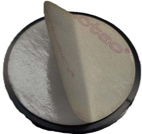 60 mm ronde oranje / amber plak reflector e3 keurmerk - ronde zelfklevende zijreflector radex - voertuigreflector
