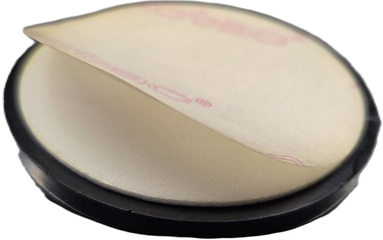60 mm ronde oranje / amber plak reflector e3 keurmerk - ronde zelfklevende zijreflector radex - voertuigreflector