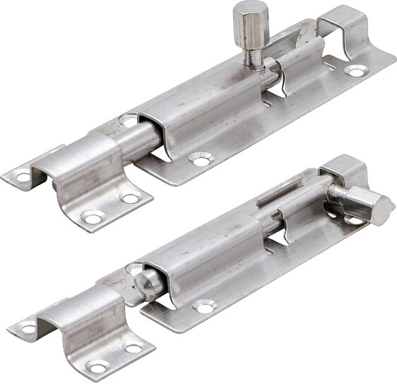 deurschuif rvs&nbsp;- schuif grendel 4'' - treksluiting - schuifslot voor poort of loopdeur - slot&nbsp;benso