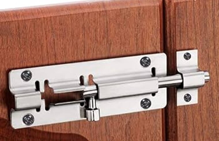 deurschuif rvs&nbsp;- schuif grendel 4'' - treksluiting - schuifslot voor poort of loopdeur - slot&nbsp;benso