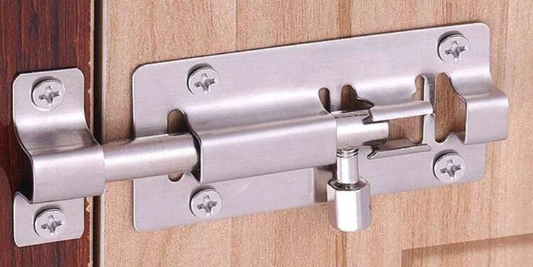 deurschuif rvs&nbsp;- schuif grendel 4'' - treksluiting - schuifslot voor poort of loopdeur - slot&nbsp;benso