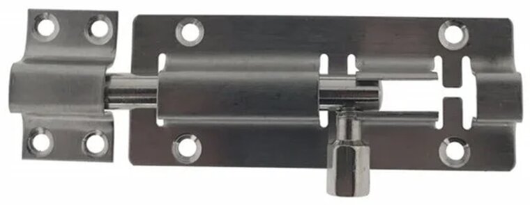 deurschuif rvs&nbsp;- schuif grendel 4'' - treksluiting - schuifslot voor poort of loopdeur - slot&nbsp;benso