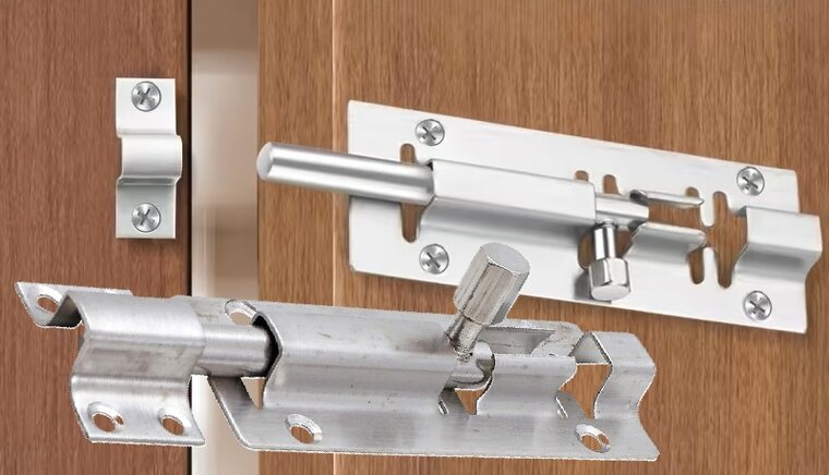 deurschuif rvs&nbsp;- schuif grendel 4'' - treksluiting - schuifslot voor poort of loopdeur - slot&nbsp;benso